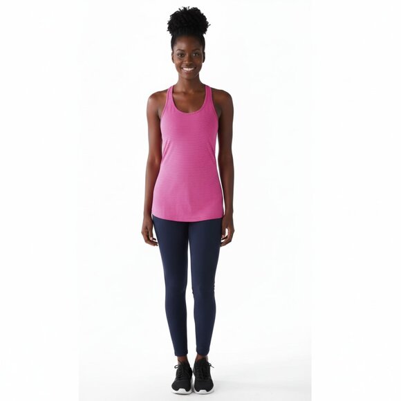 lululemon athletica Tops - Lululemon Pink Striped Racerback Tank Women’s Athletic Top 6